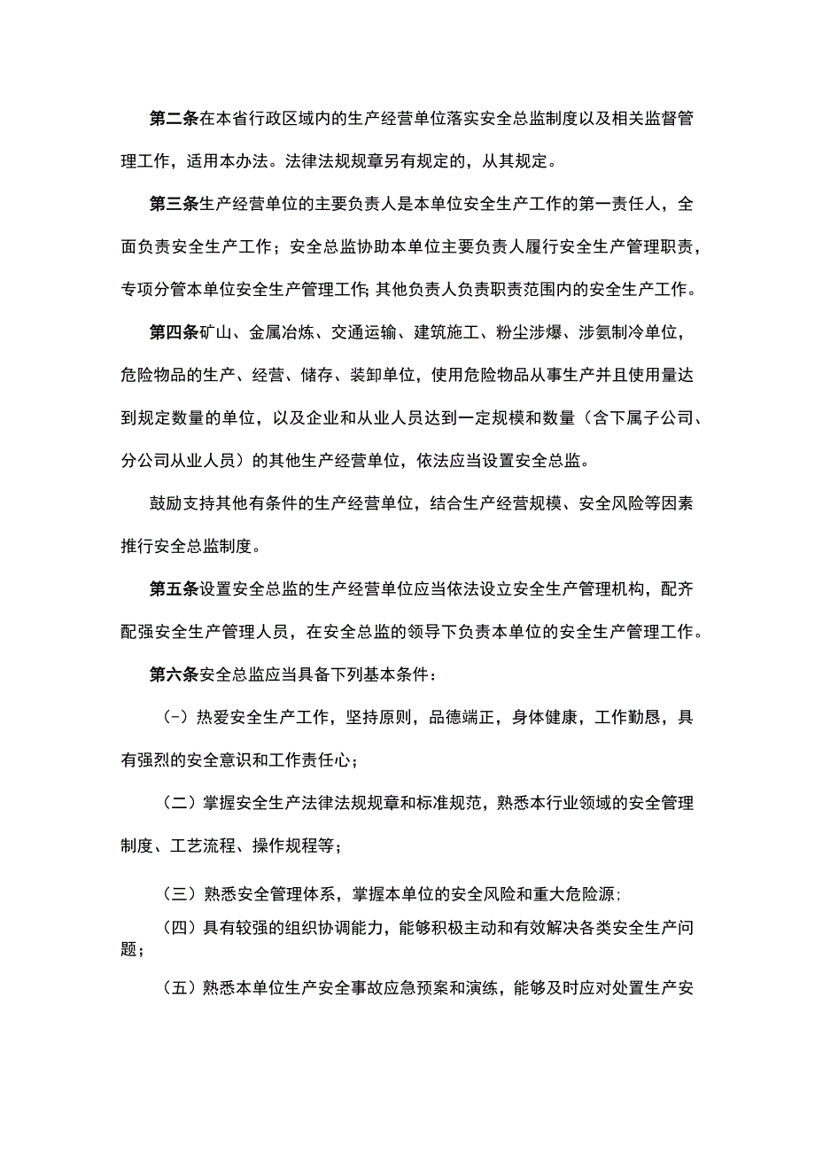 山东省生产经营单位安全总监制度实施办法（试行）2023.docx_第2页