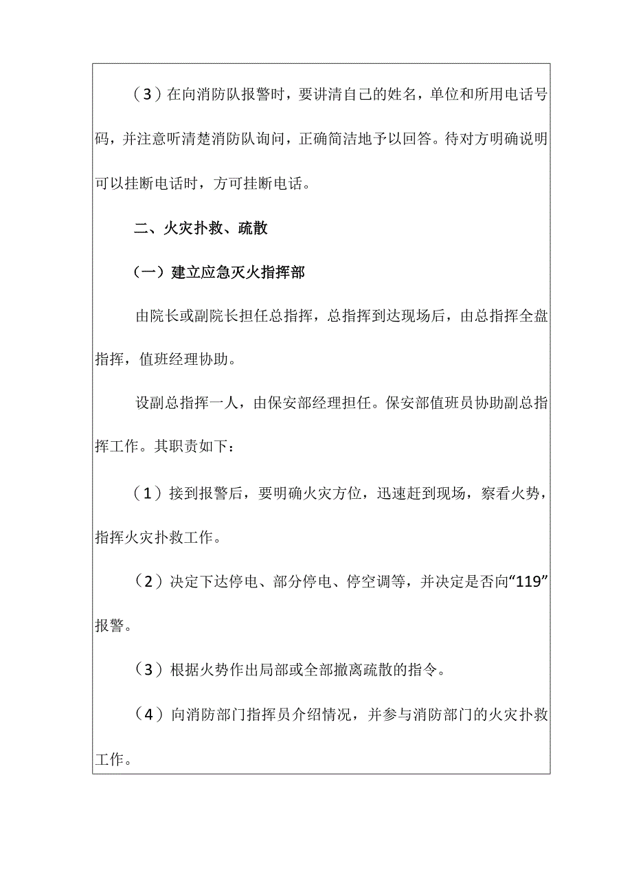 卫兰某医院灭火和应急疏散预案.docx_第2页