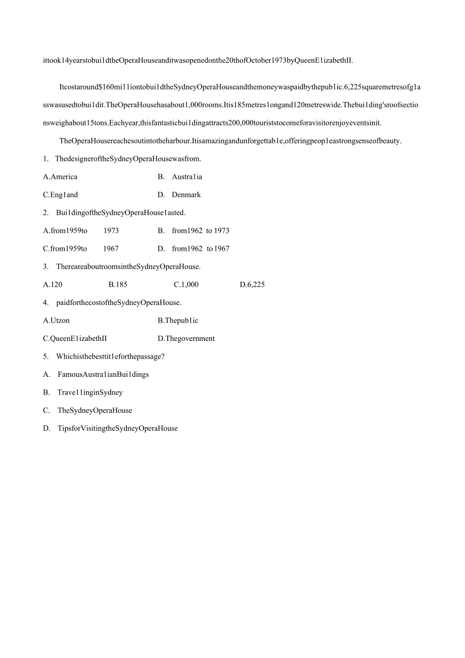 外研社九年级上册课时同步练习及答案：Module 10 Australia同步练习(3).docx_第3页