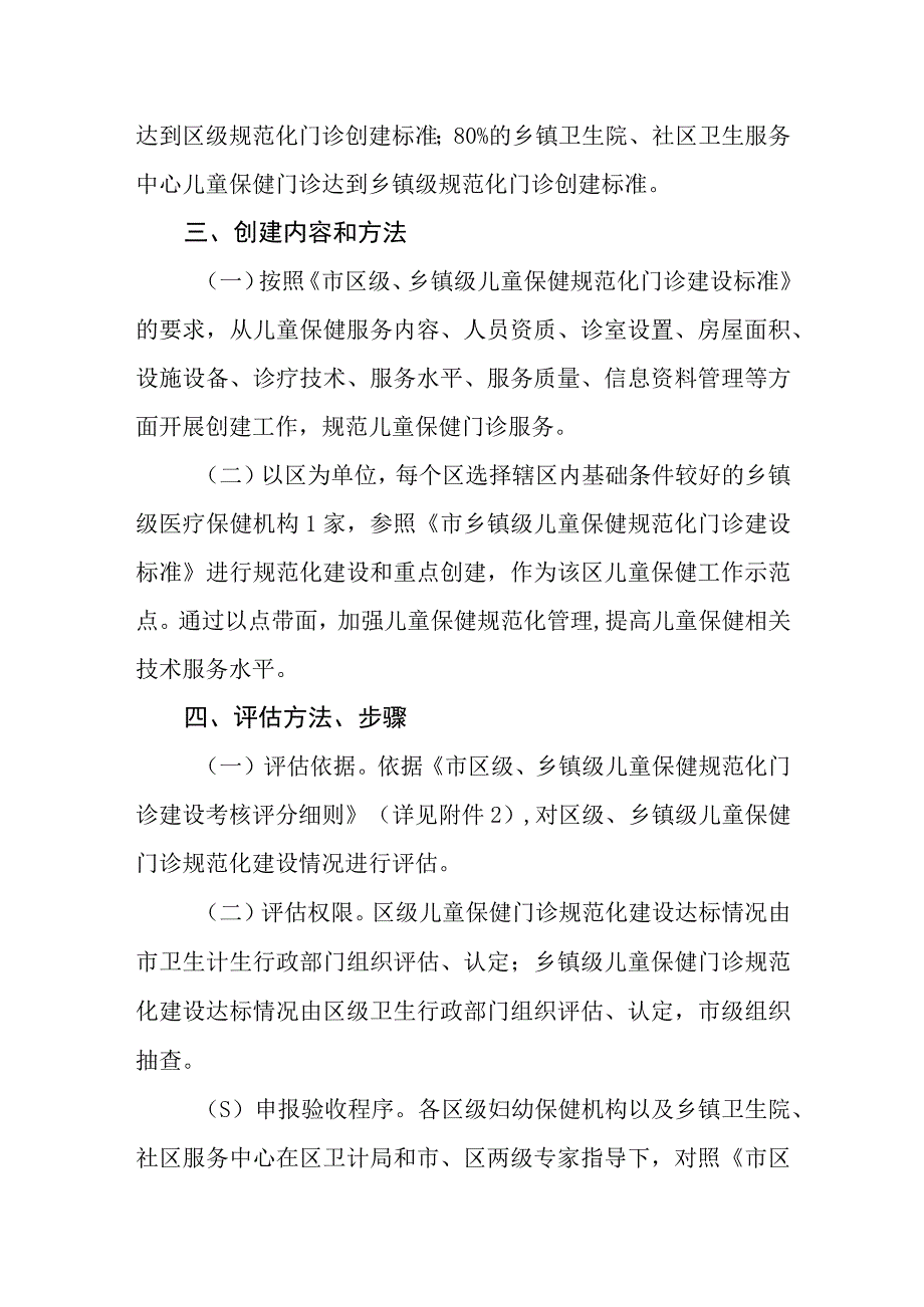 市儿童保健规范化门诊创建实施方案儿童保健服务规范化门诊建设标准及评分细则.docx_第2页