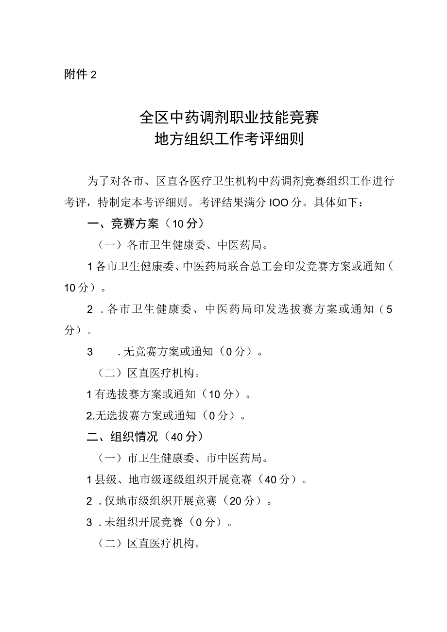 全区中药调剂职业技能竞赛地方组织工作考评细则.docx_第1页