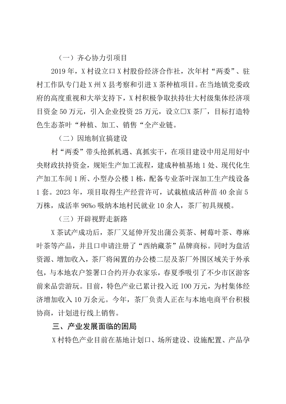 实现脱贫村特色产业高质量发展路径的调研报告.docx_第3页