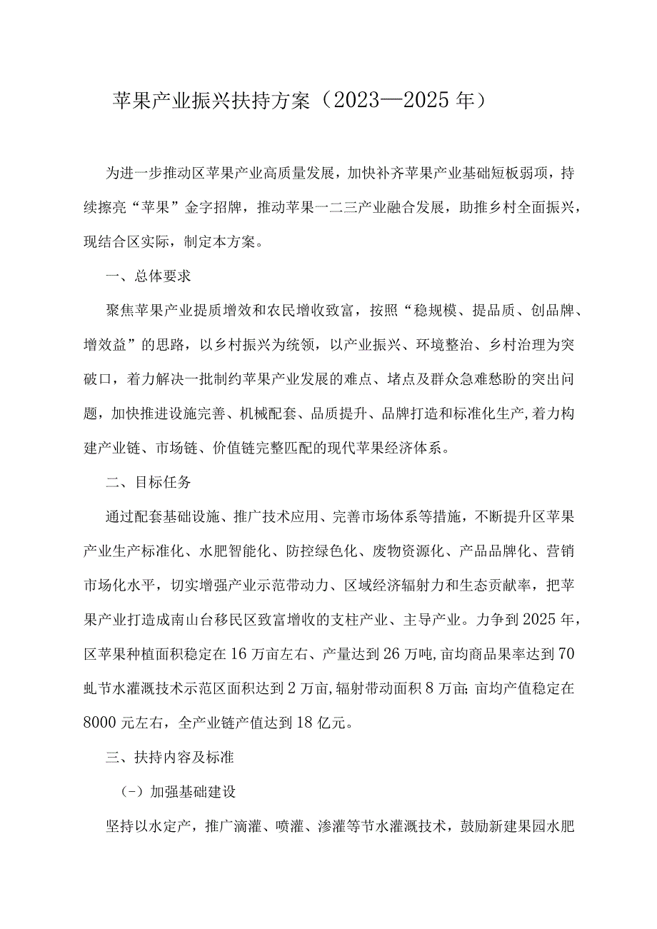 苹果产业振兴扶持方案.docx_第1页