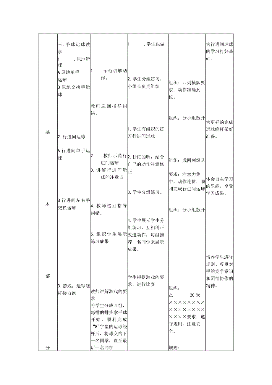 水平一（一年级）体育《手球：行进间运球》公开课教案.docx_第2页