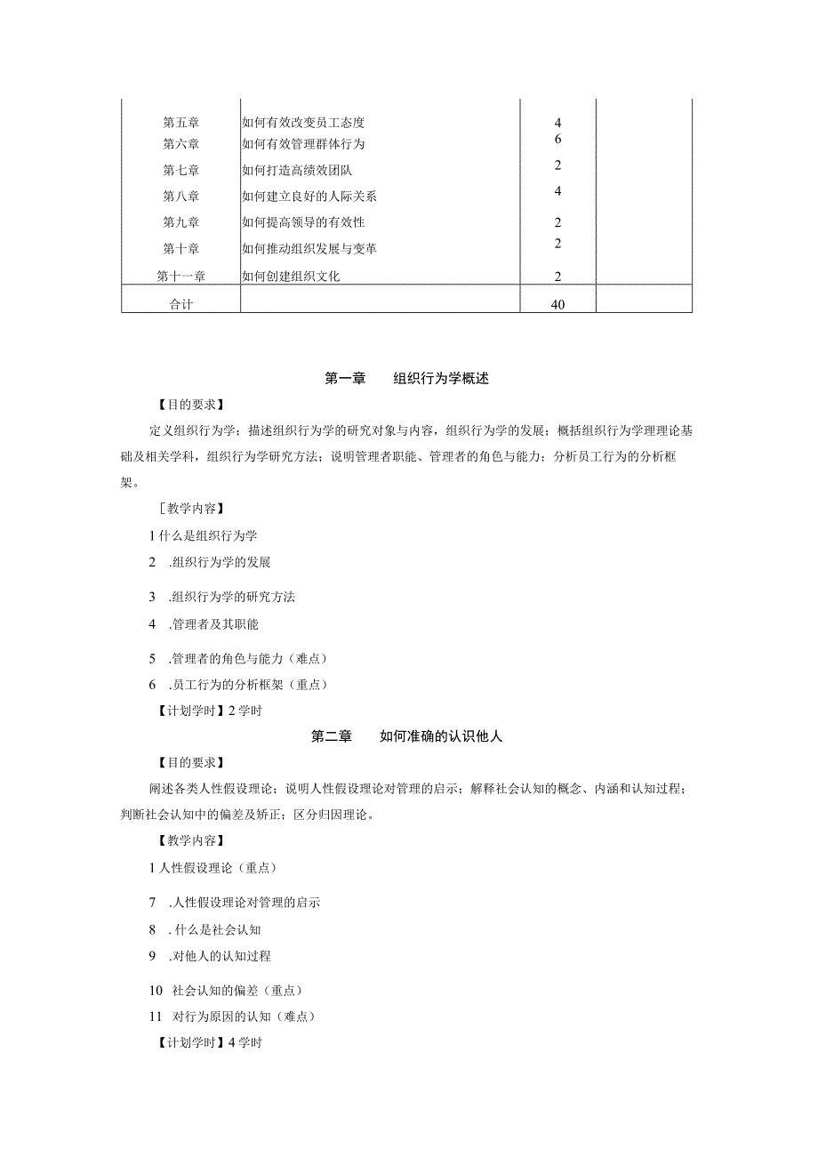 组织行为学教学大纲.docx_第2页