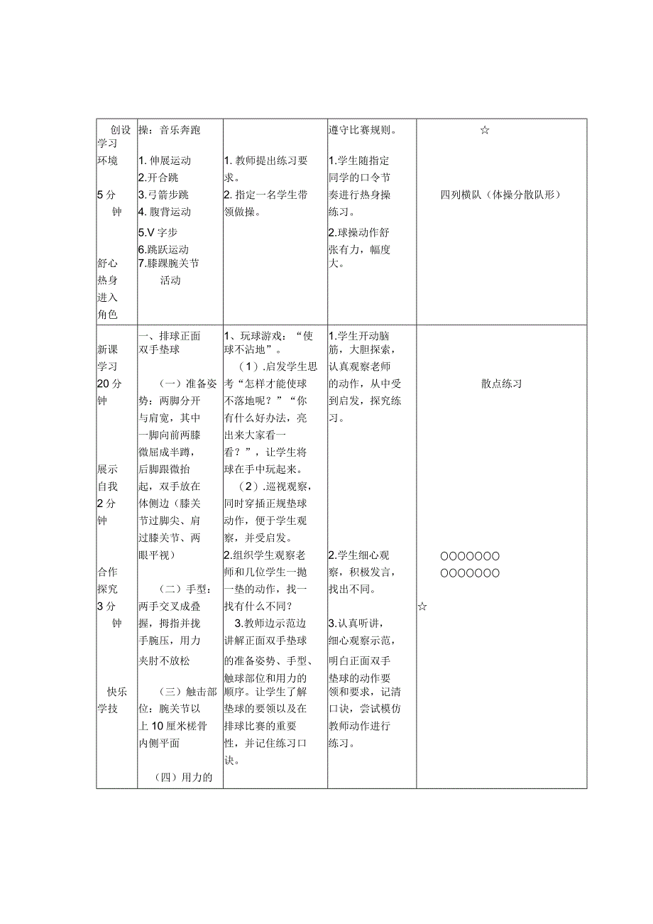 排球正面双手垫球公开课教案.docx_第2页