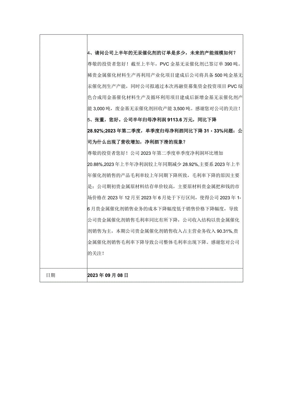 证券代码688269证券简称凯立新材西安凯立新材料股份有限公司投资者关系活动记录表.docx_第3页