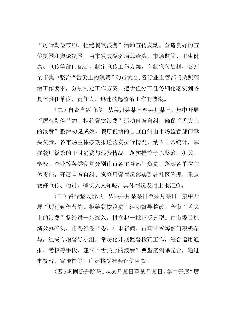 某某市全面整治“舌尖上的浪费”工作方案.docx_第3页