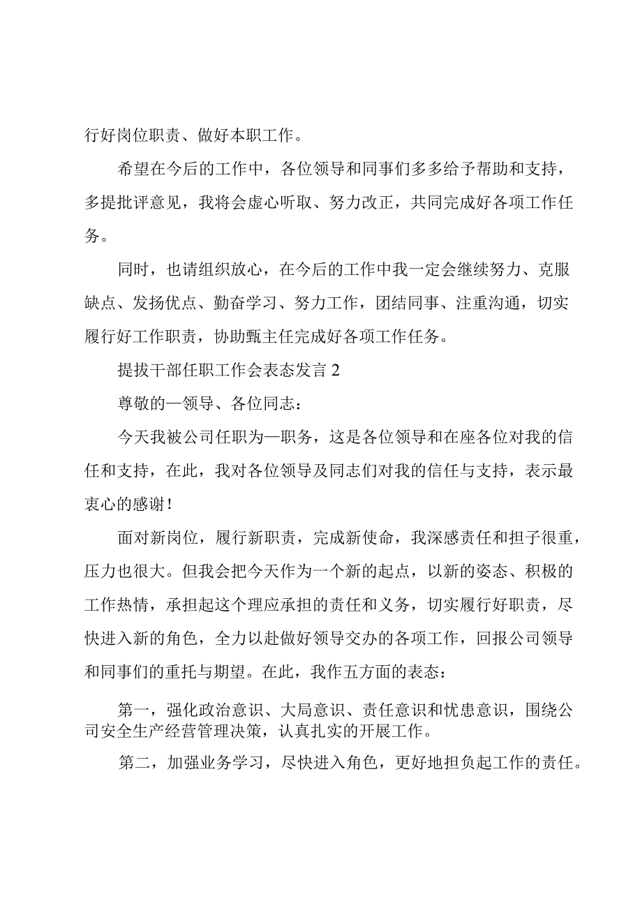 提拔干部任职工作会表态发言4篇.docx_第2页