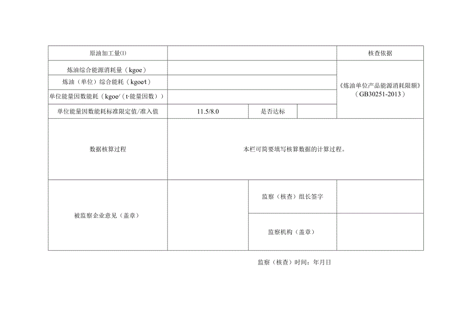 炼油行业单位产品能耗限额达标情况表.docx_第2页