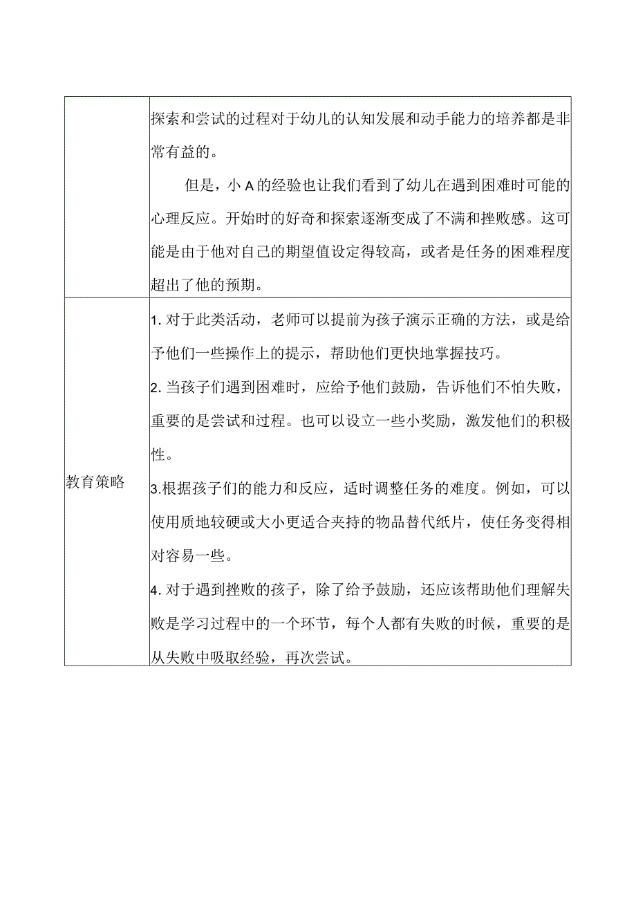 幼儿园（小班）区域观察记录（生活区） (2).docx_第2页