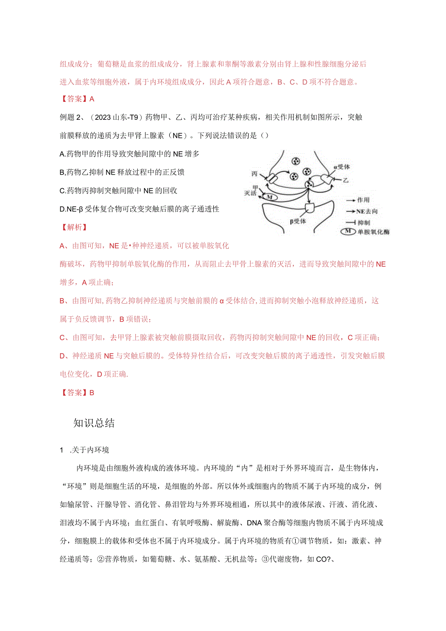 易错点21 人体的内环境及神经调节（教师版）.docx_第2页