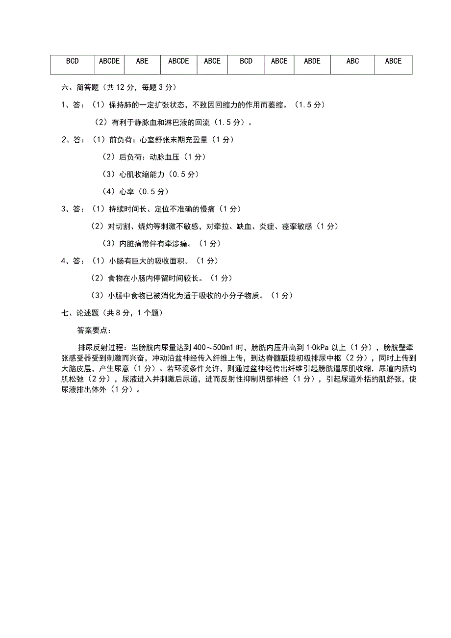 生理模拟试题二答案及评分标准.docx_第2页