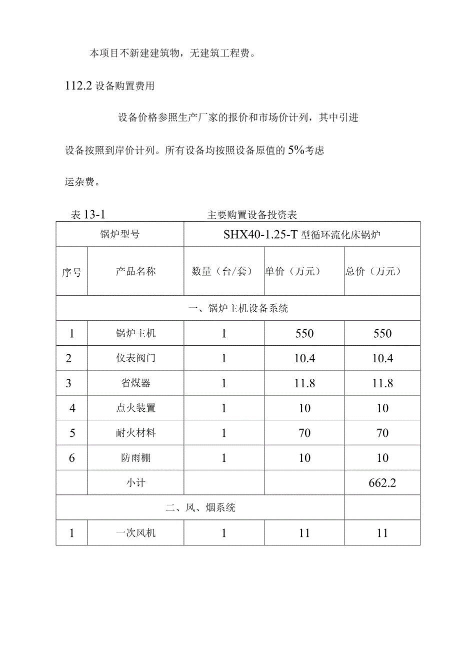 生产线配套燃煤锅炉实施替代改造项目投资估算与资金筹措.docx_第3页