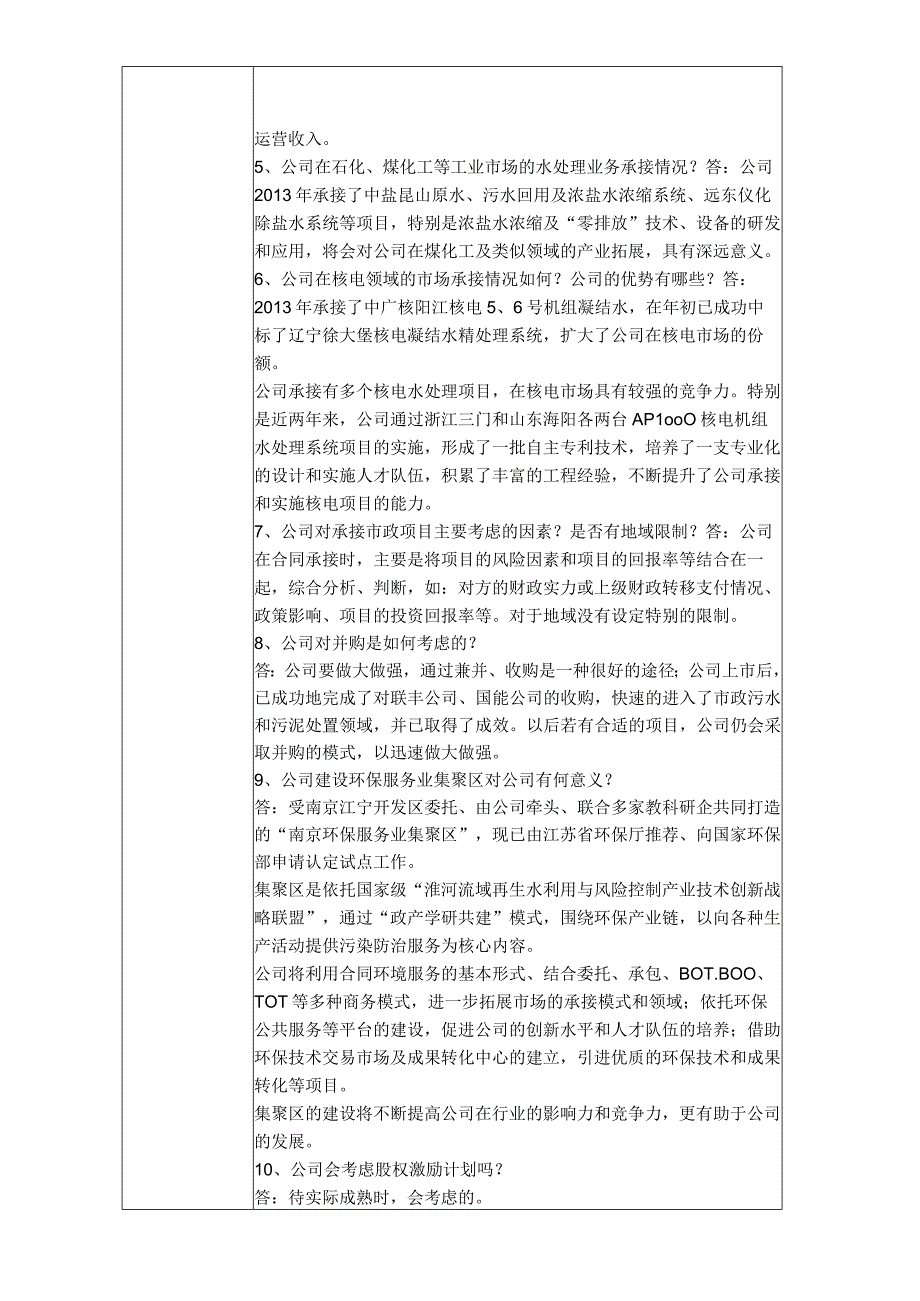 证券代码372证券简称中电环保南京中电环保股份有限公司投资者关系活动记录表.docx_第2页