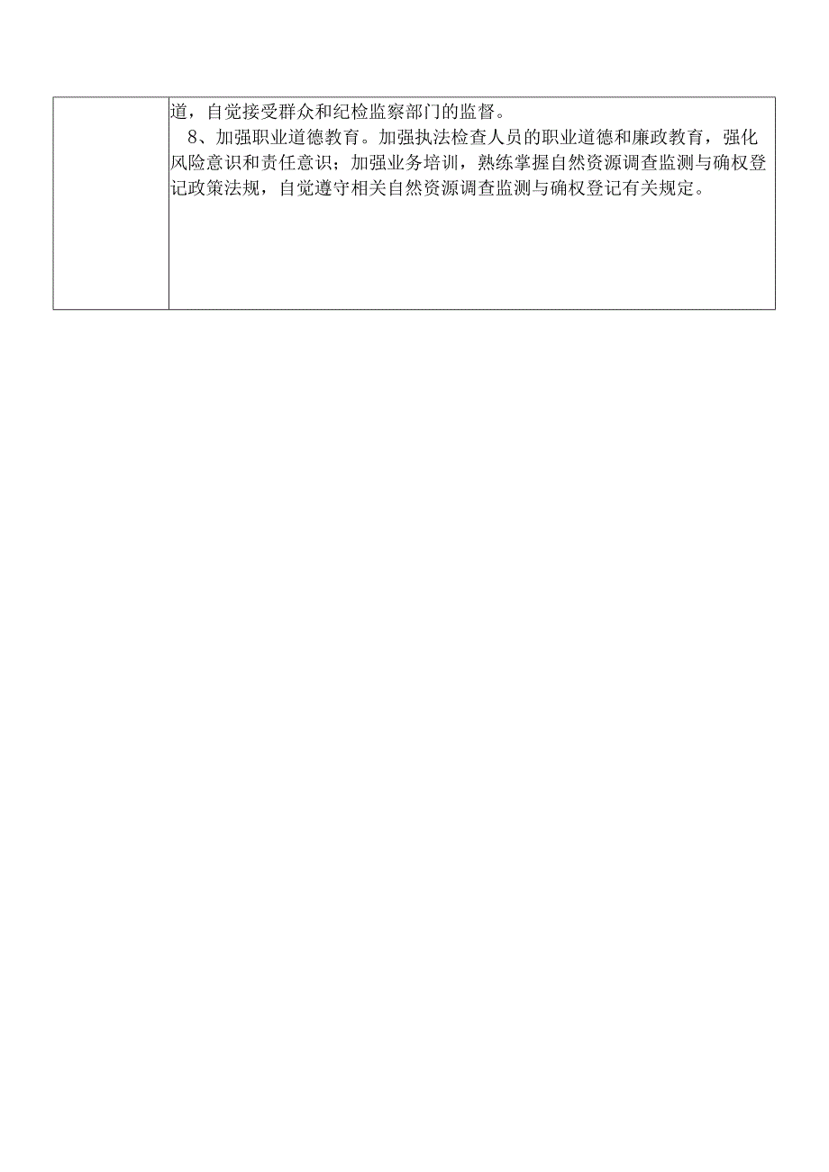 某县自然资源部门自然资源调查监测与确权登记股干部个人岗位廉政风险点排查登记表.docx_第3页