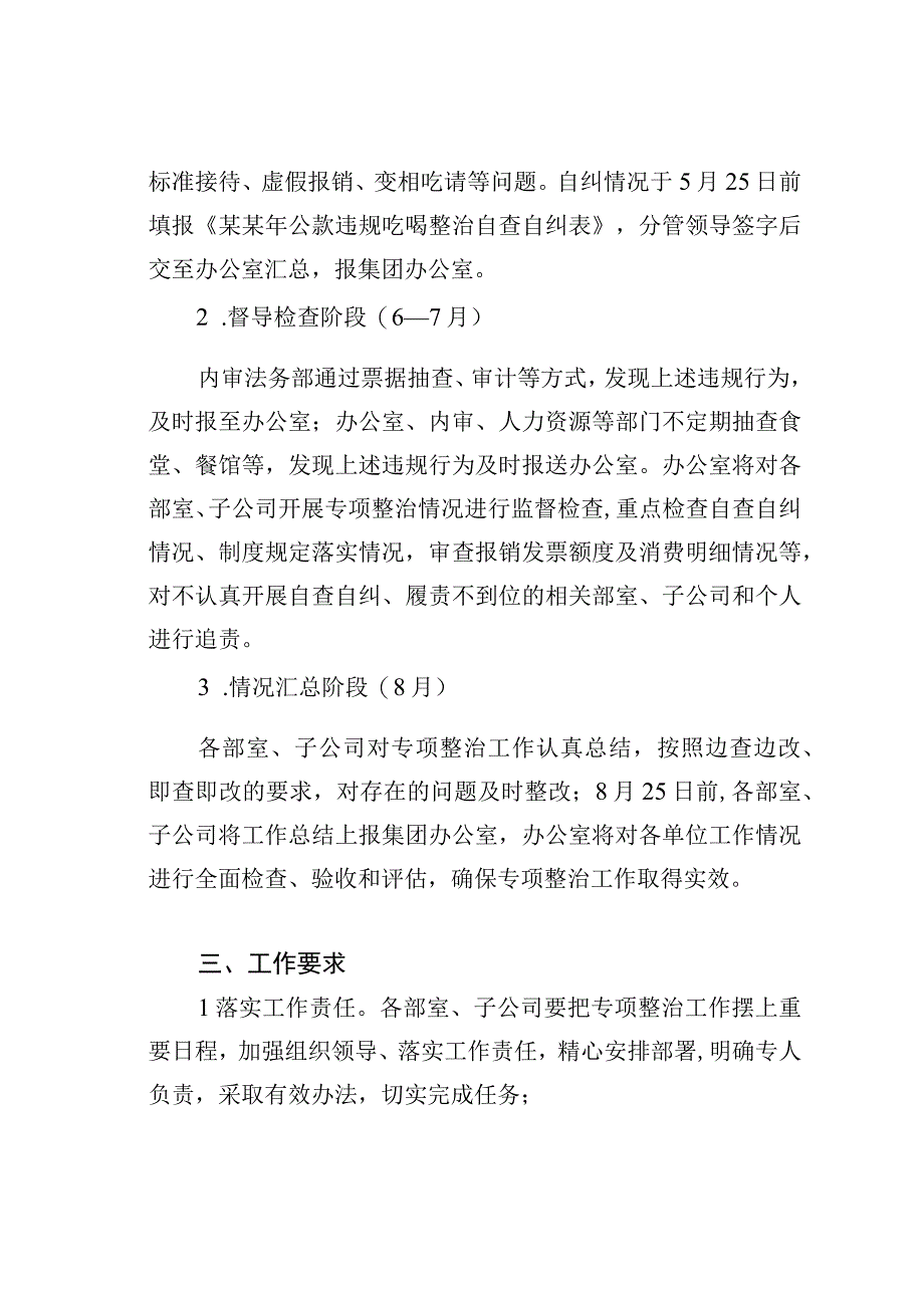 某某公司关于开展整治违规吃喝问题专项行动的通知.docx_第2页