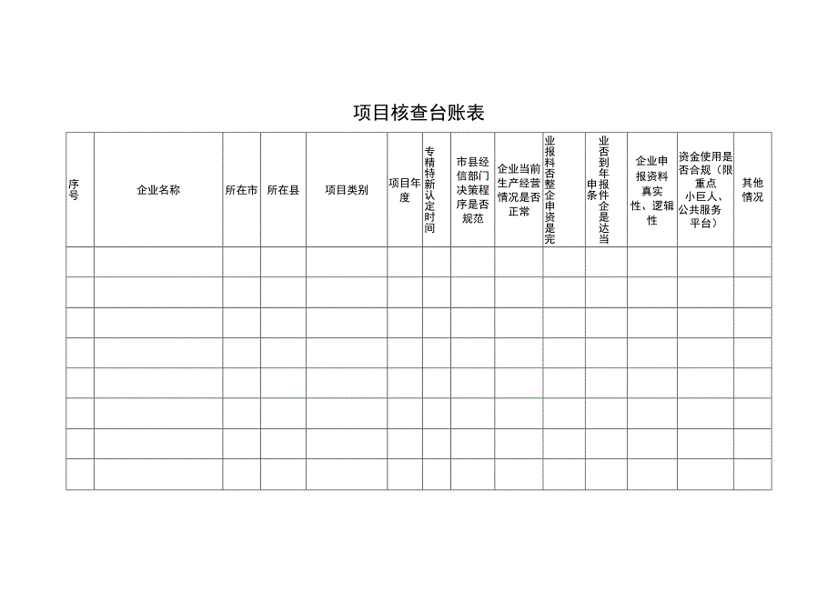 项目核查台账表.docx_第1页