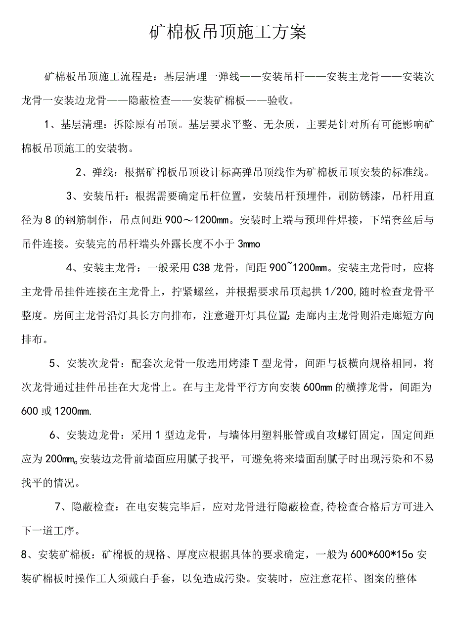 (完整)矿棉板吊顶施工工艺及流程.docx_第1页