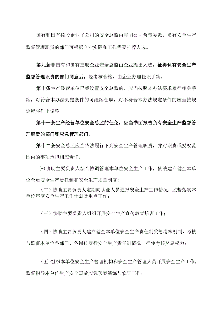 2023山东省生产经营单位安全总监制度实施办法（试行）.docx_第3页