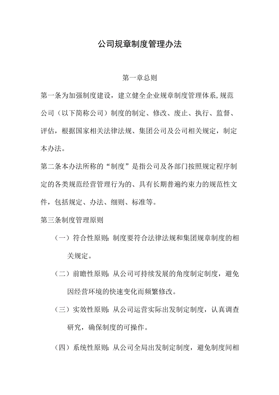 公司规章制度管理办法.docx_第1页