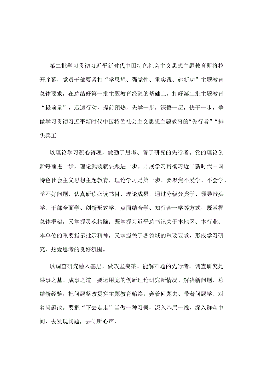 2023年第二批主题教育发言材料(精选资料).docx_第1页