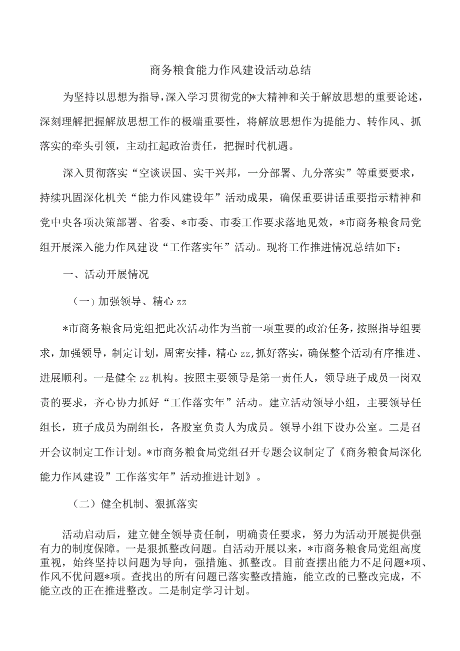 商务粮食能力作风建设活动总结.docx_第1页