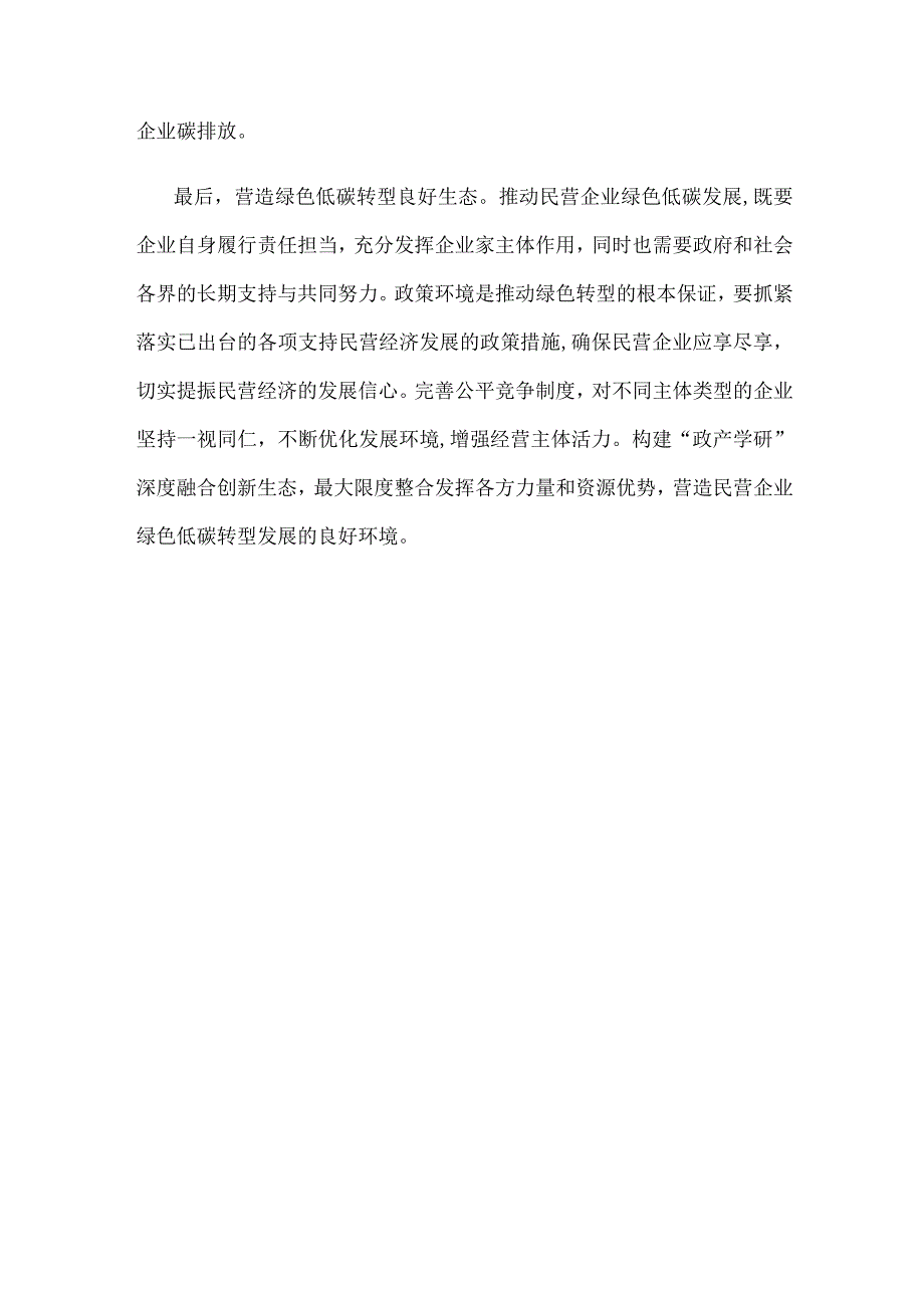 民营企业绿色低碳转型心得体会研讨发言.docx_第3页