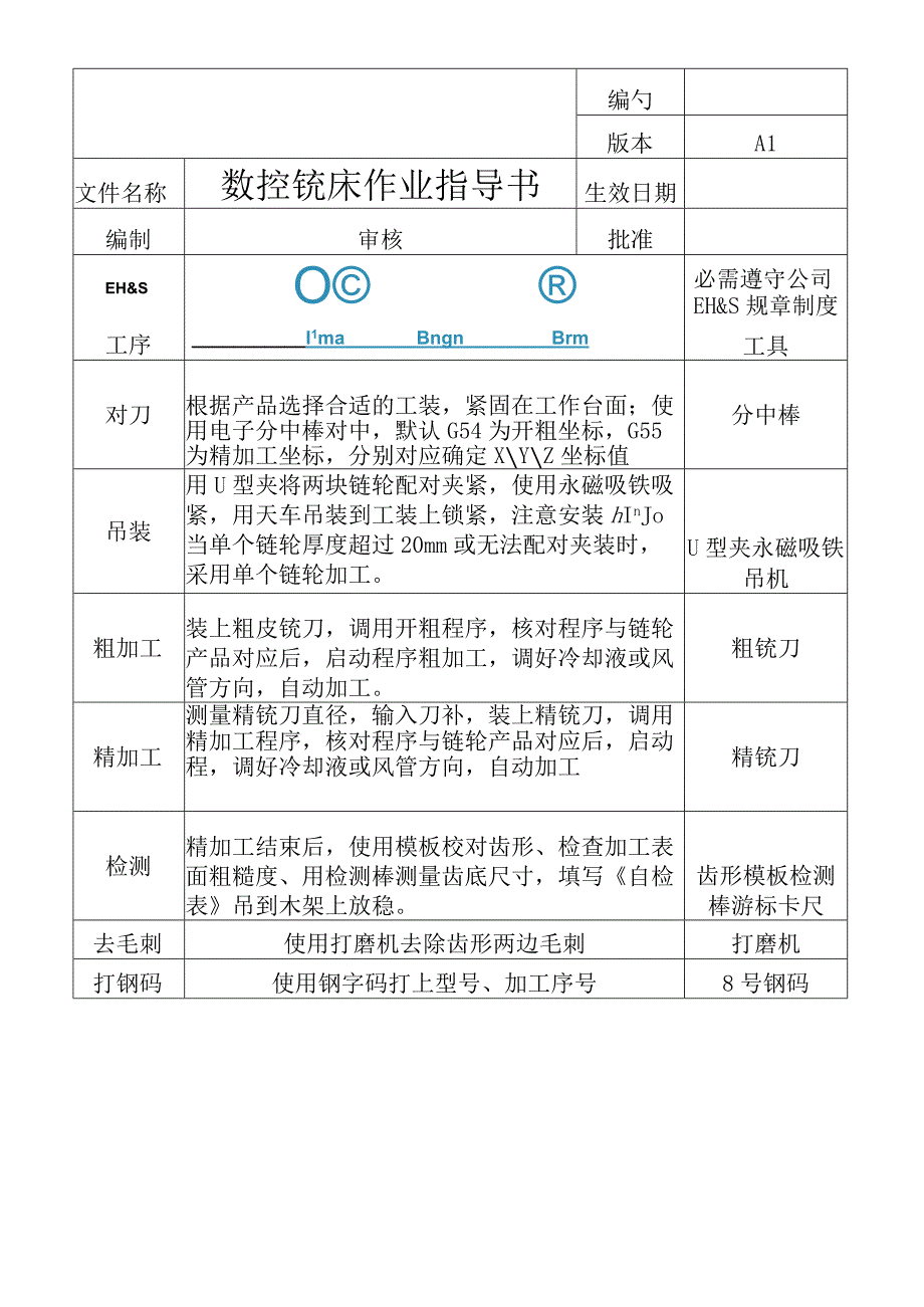 数控铣床作业指导书.docx_第1页