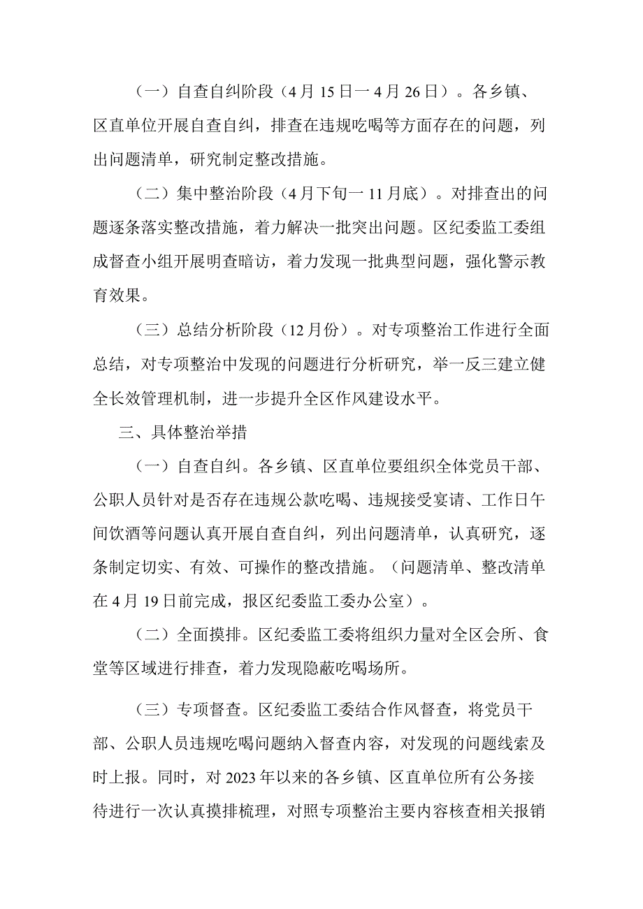 区整治违规吃喝问题专项行动方案(二篇).docx_第2页