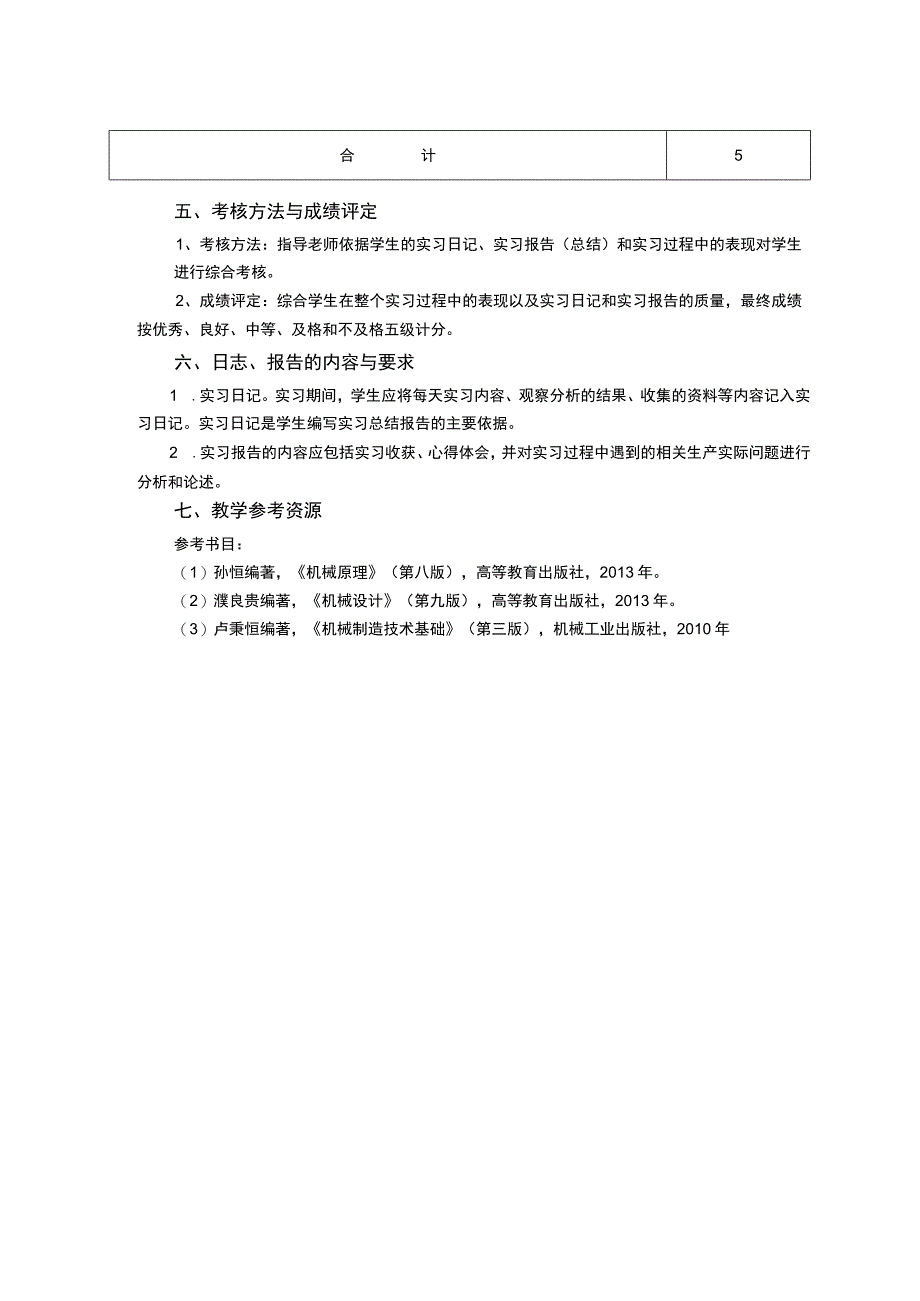 机械设计制造及其自动化专业认识实习教学大纲.docx_第2页