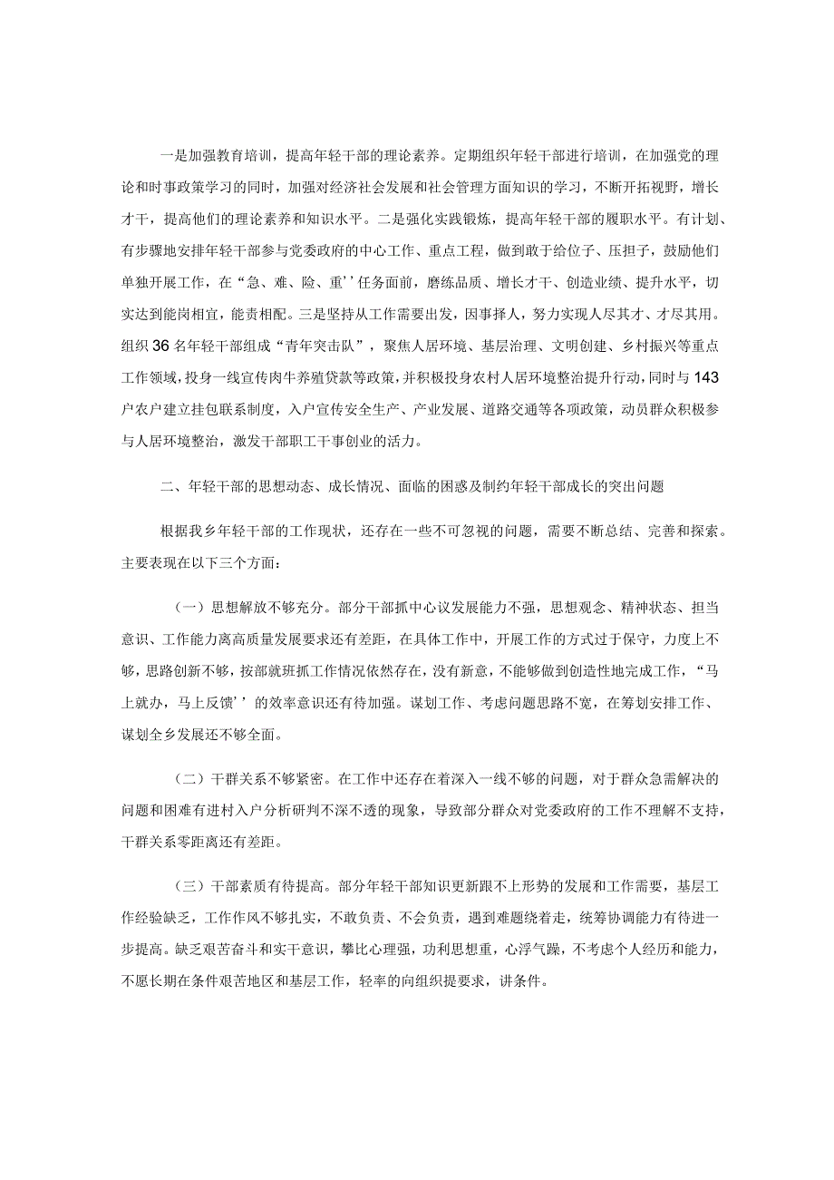 有关于某乡年轻干部培养工作情况汇报.docx_第2页