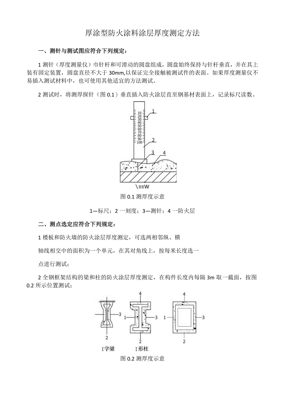 厚涂型防火涂料涂层厚度测定方法.docx_第1页