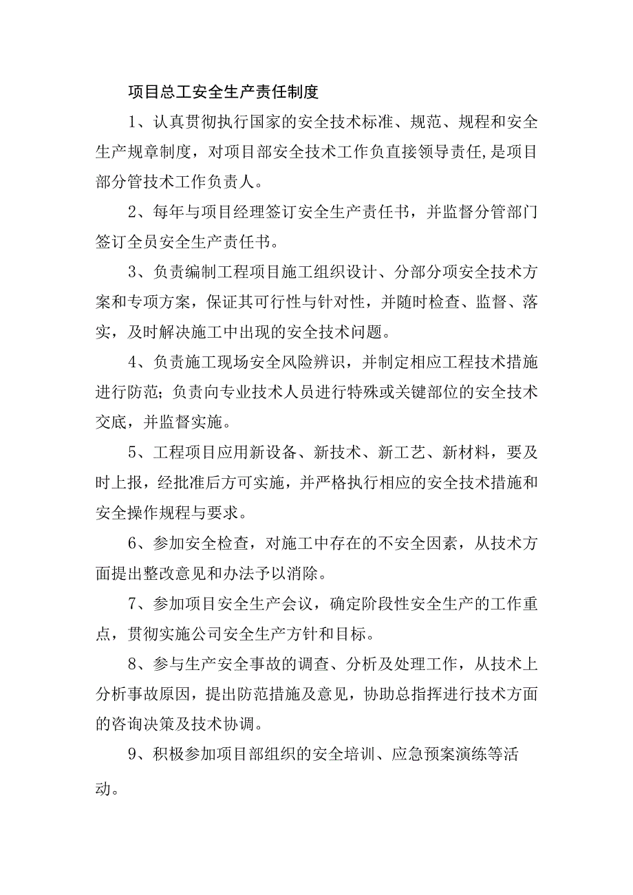 项目总工安全生产责任制度.docx_第1页