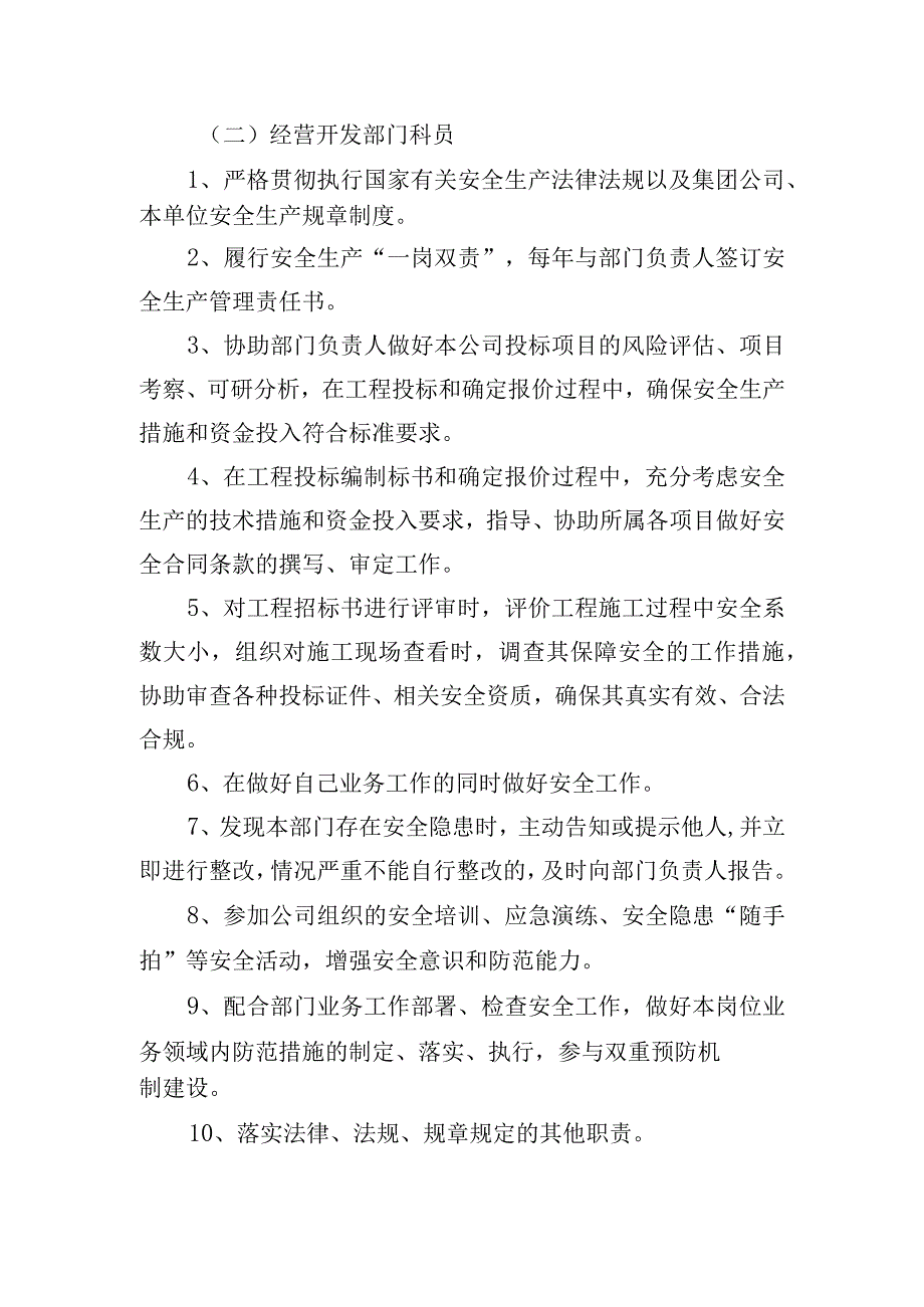 经营开发部门安全生产责任制度.docx_第2页