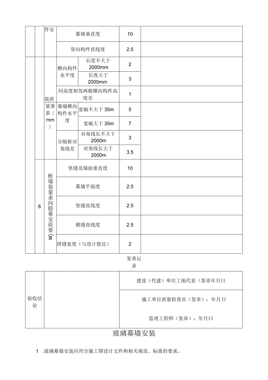 玻璃幕墙安装质量逐套验收记录表.docx_第2页