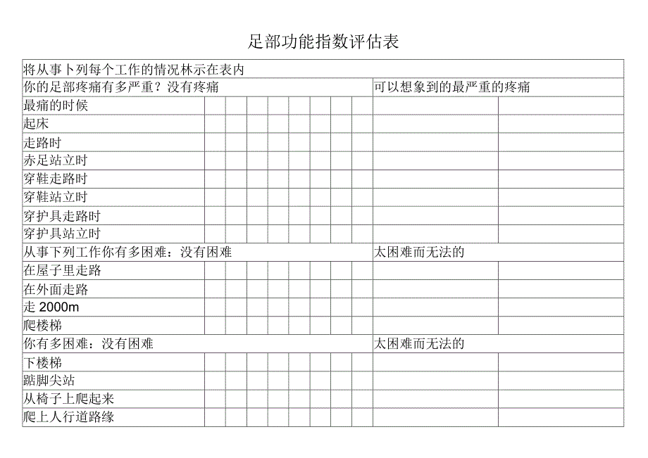 足部功能指数评估表.docx_第1页