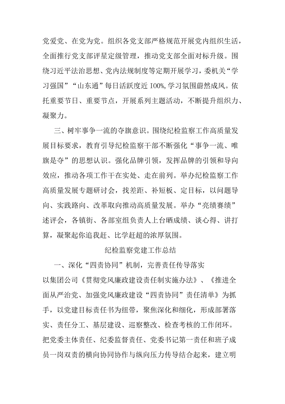 纪检监察党建工作总结(二篇).docx_第2页