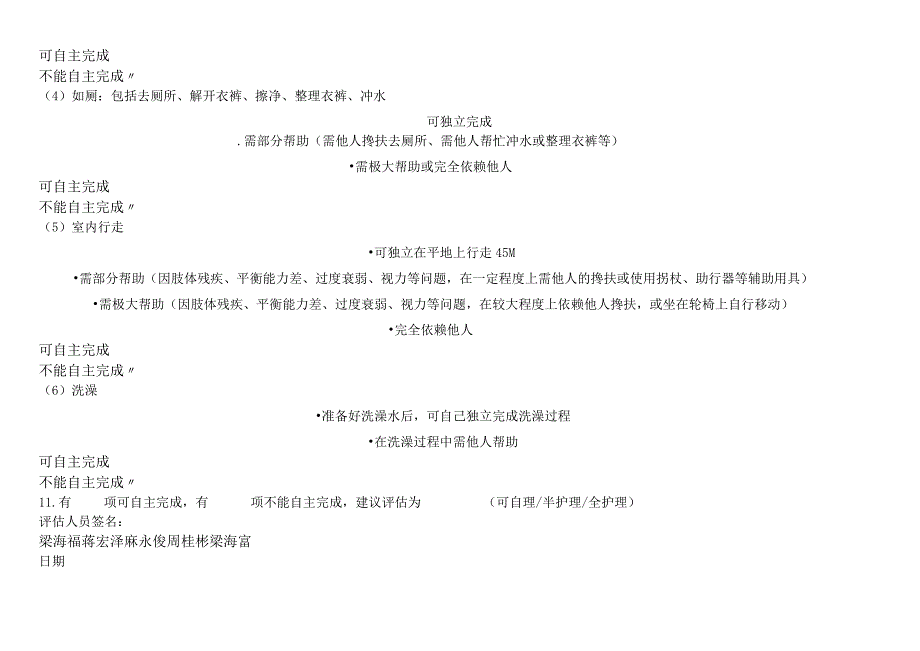 特困人员生活自理能力等级评估认定表.docx_第2页