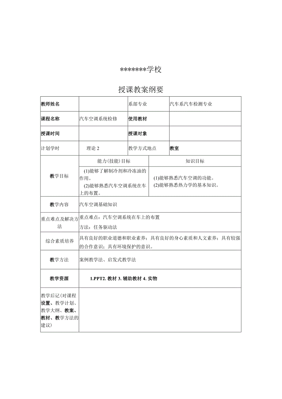 项目一 汽车空调系统基础知识.docx_第1页