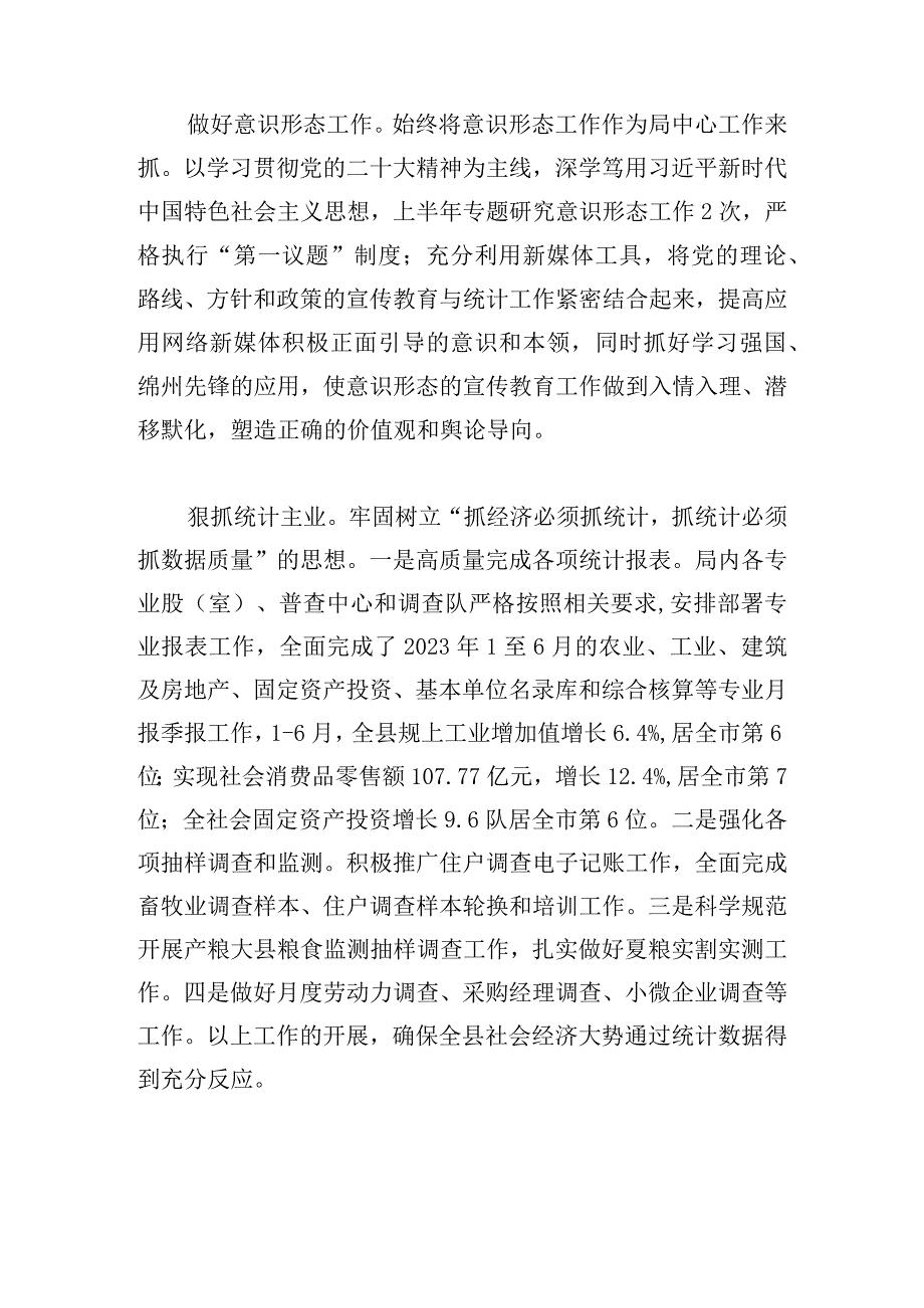 2023年统计局上半年工作总结和下半年工作打算.docx_第3页