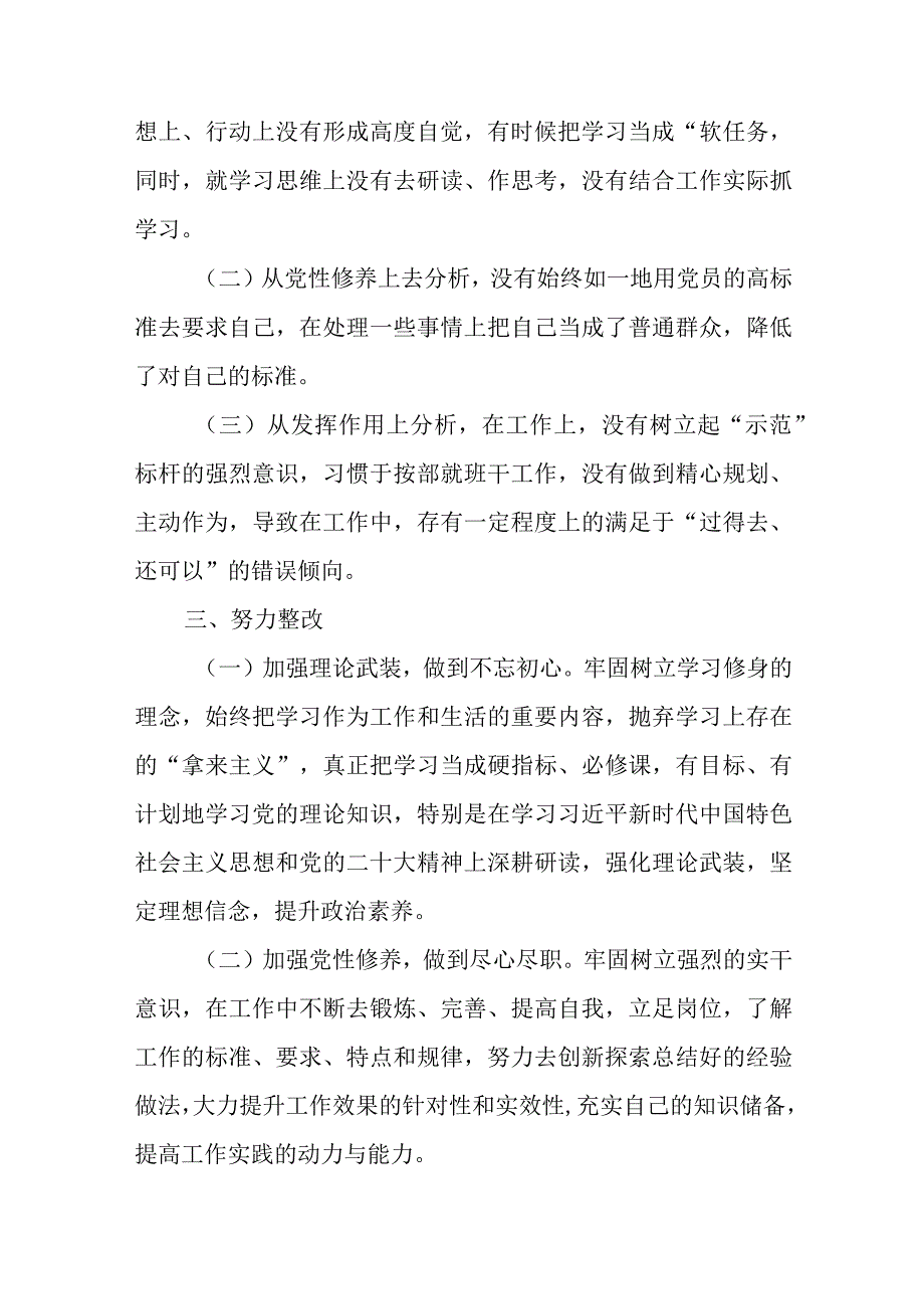 2023年组织专题生活会个人检视发言稿.docx_第2页