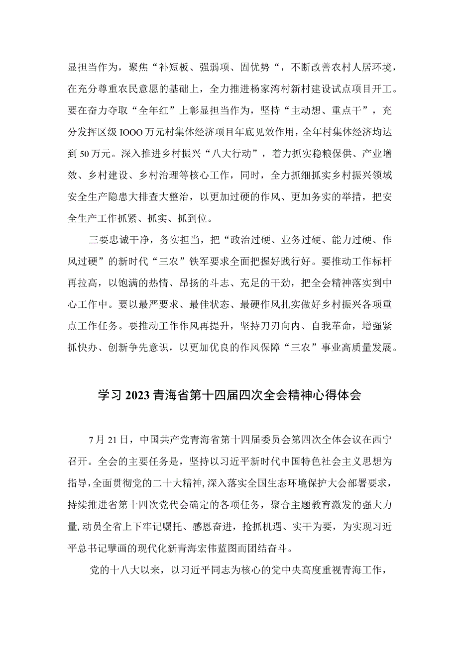 2023学习青海省第十四届四次全会精神心得体会（精选共五篇）供参考.docx_第2页