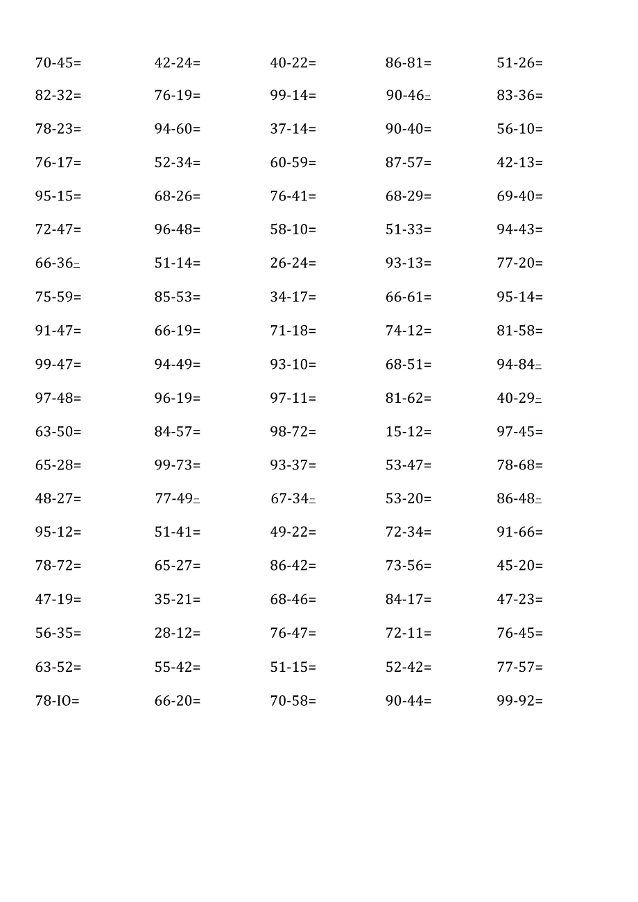 人教版三年级上册100道口算题大全(全册17份).docx_第2页