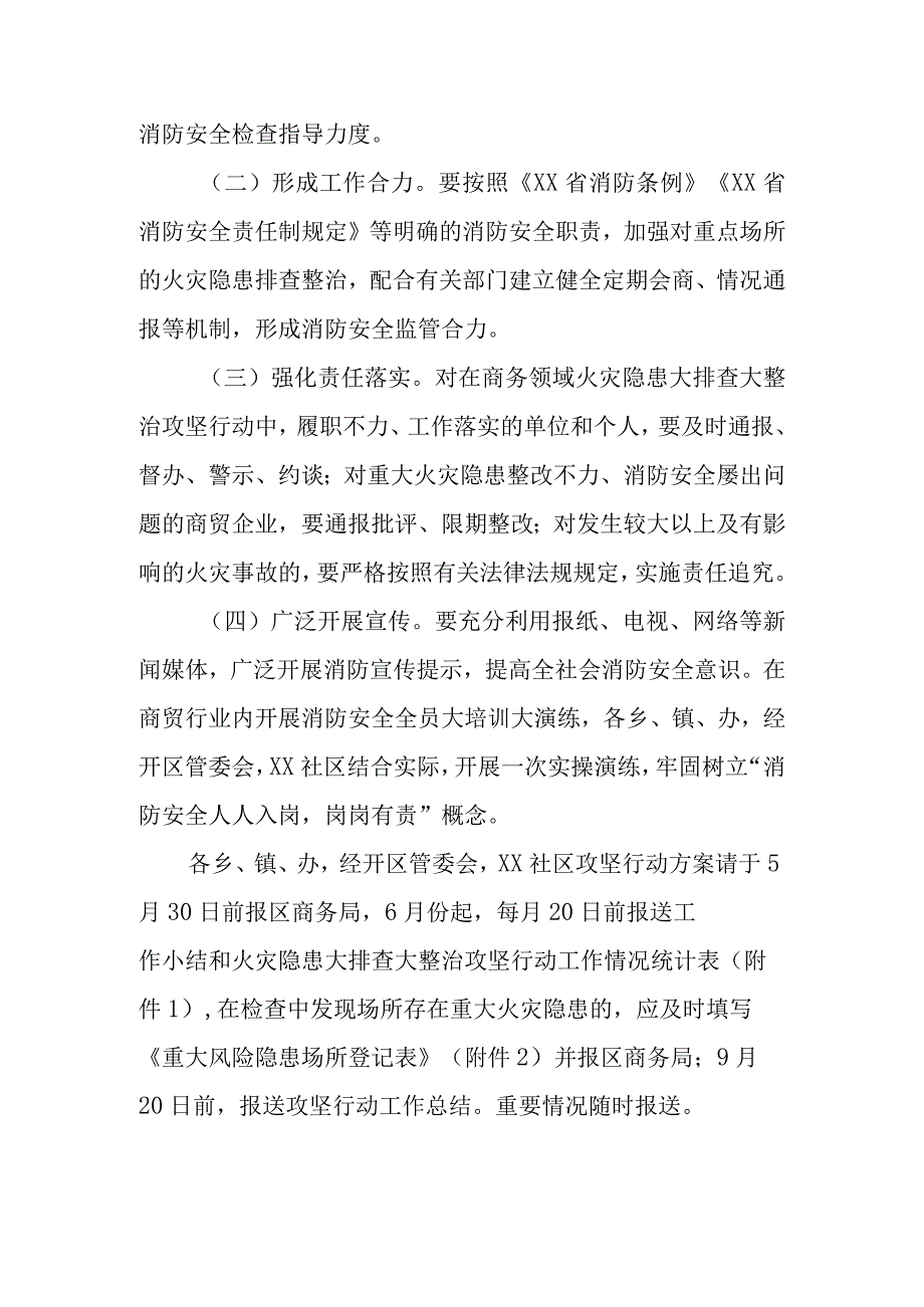 XX区商务领域火灾隐患大排查大整治攻坚行动方案.docx_第3页