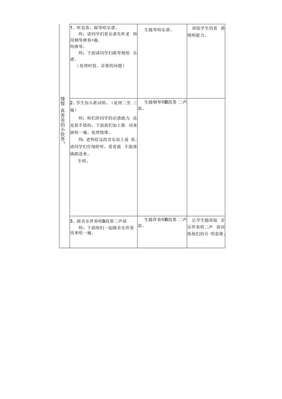 人教版五年级上册音乐第五单元 八音盒 唱歌 真善美的小世界（教案）.docx_第2页