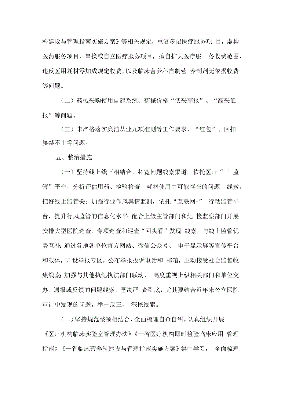 医疗卫生领域突出问题专项整治工作方案四.docx_第2页