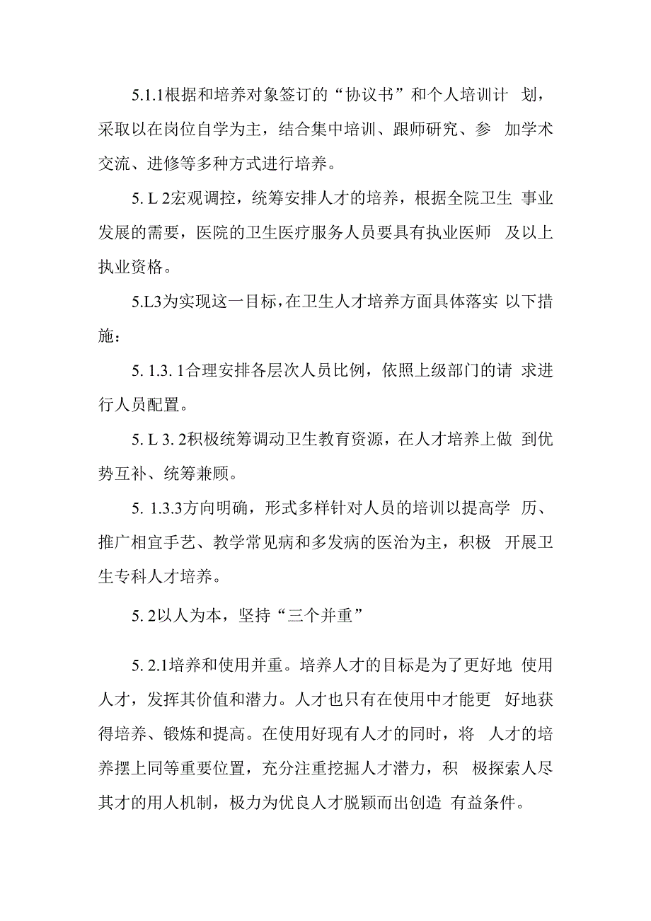 医院人才培养计划和人才梯队建设方案.docx_第2页