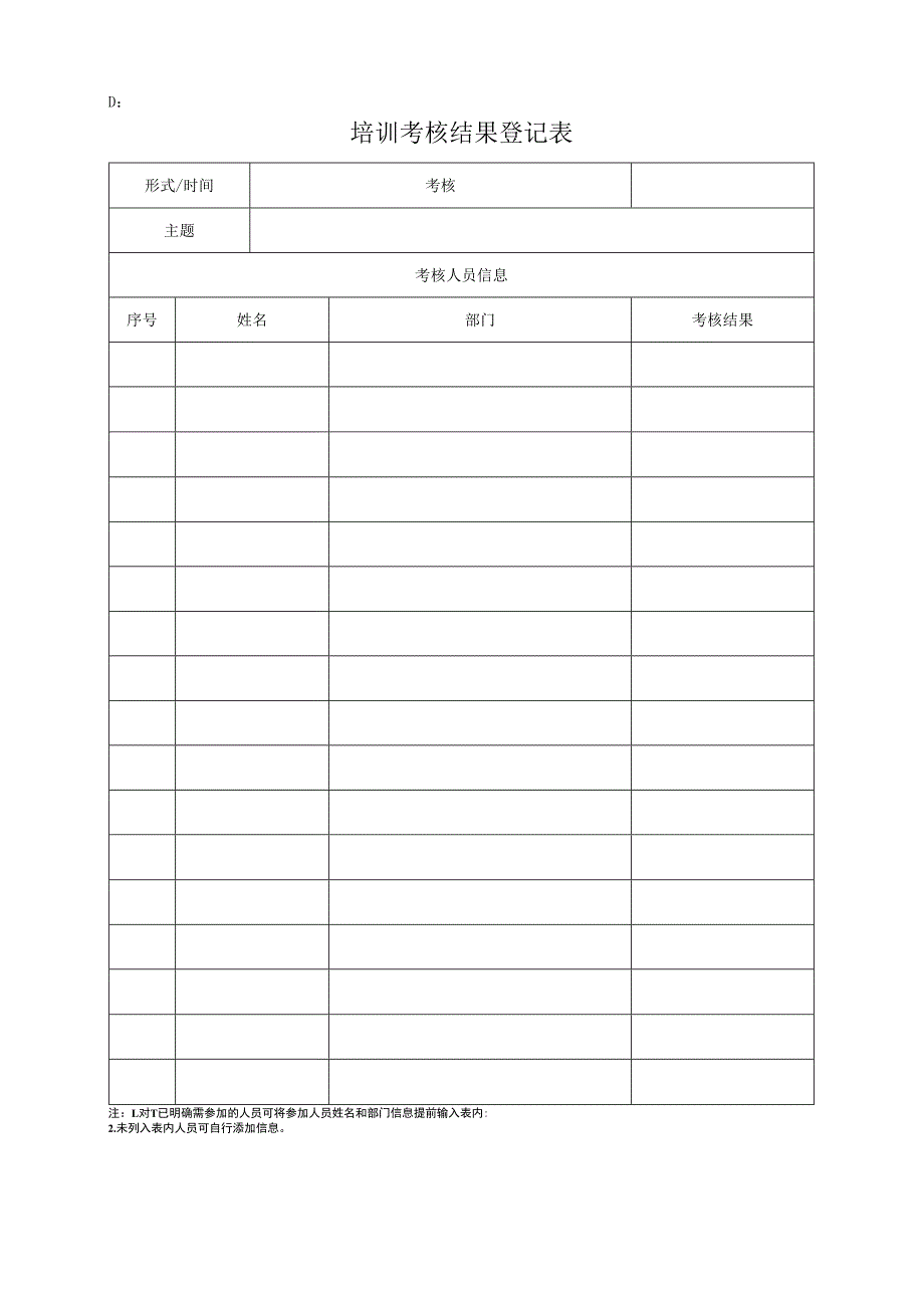 培训考核结果登记表-模板.docx_第1页