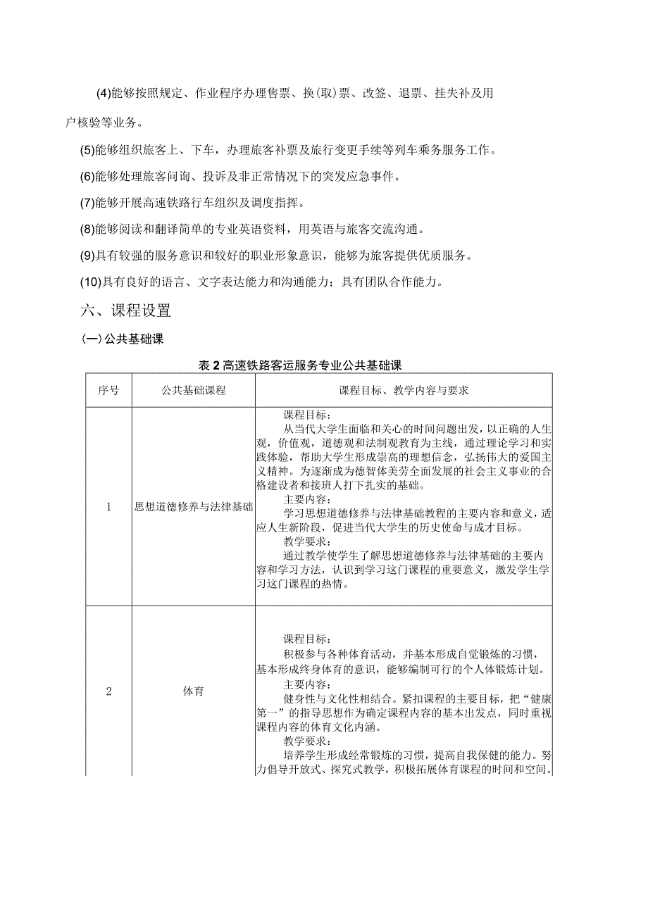 高速铁路客运服务专业人才培养方案2021级.docx_第3页